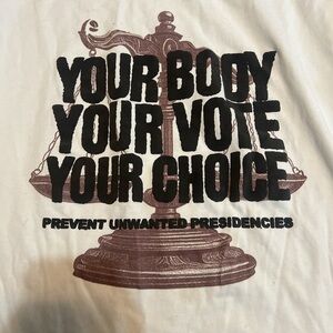 CHNGE White and Brown Graphic Tee